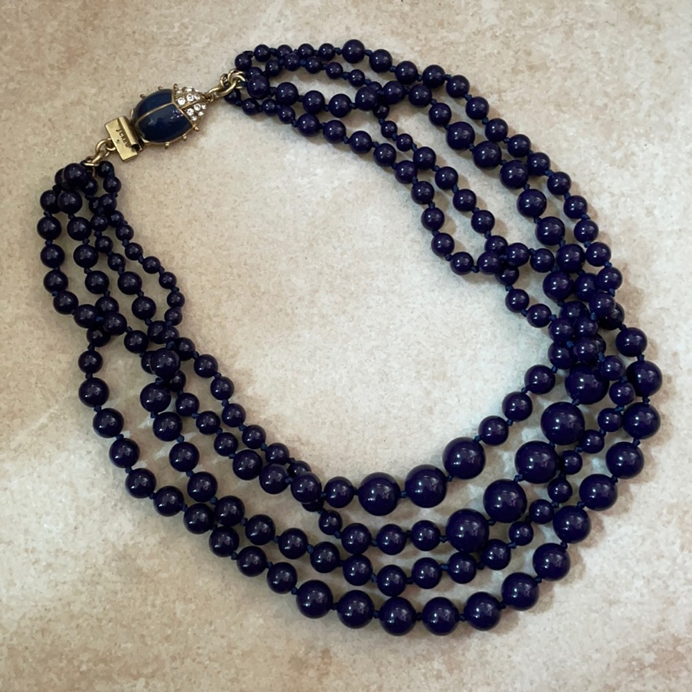 J.Crew Navy Bead necklace